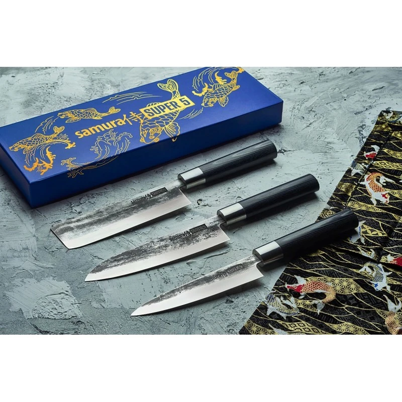 Coffret 3 Couteaux Super 5 Samura Damas 10 Coffret 3 Couteaux Super 5 Samura Damas – Image 8