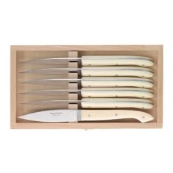 Coffret 6 Couteaux à Steak Claude Dozorme Le Capucin Crème