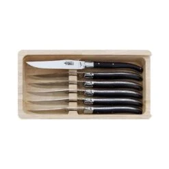 Coffret 6 Couteaux De Table Laguiole G.David ébène 23cm