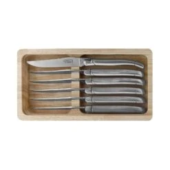 Coffret 6 Couteaux De Table Laguiole G.David Plein Manche Inox Mat 23cm