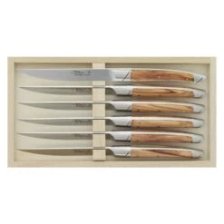Coffret 6 Couteaux De Table Le Thiers Goyon-Chazeau Avantage Olivier