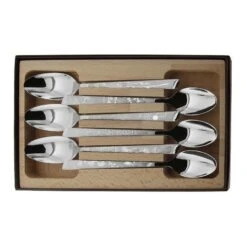Coffret 6 Cuillères De Table Inox Décor Natura Roger Orfèvre