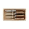 Coffret De 6 Couteaux De Table Laguiole G.David Bois Assortis 23cm -Couteaux Boutique coffret de 6 couteaux de table laguiole gdavid bois assortis 23cm