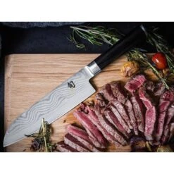 Couteau à Trancher Kai 18cm Shun Damas Inox -Couteaux Boutique couteau a trancher kai 18cm shun damas inox 2