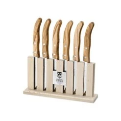 Piano 6 Couteaux Steak Grillade Manche Olivier